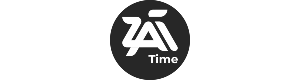 Три белые первые буквы второго слова в названии кредитора Timezaim.kz, которые расположены на фоне в виде черного круга